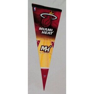 Miami Heat NBA Wincraft Felt Pennant 30"x 12". 2010. Made In USA